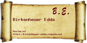 Birkenheuer Edda névjegykártya